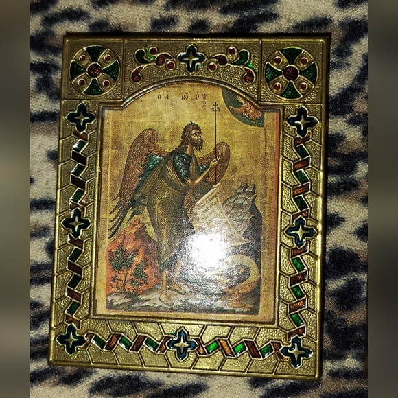 Set of 2 Vintage Russian Orthodox Photos of St Nicholas and John the Baptist - Picture 3 of 5